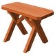preview thumbnail 4 of 7, Pressure Treated Pine 2' Crossleg Bench Redwood Stain