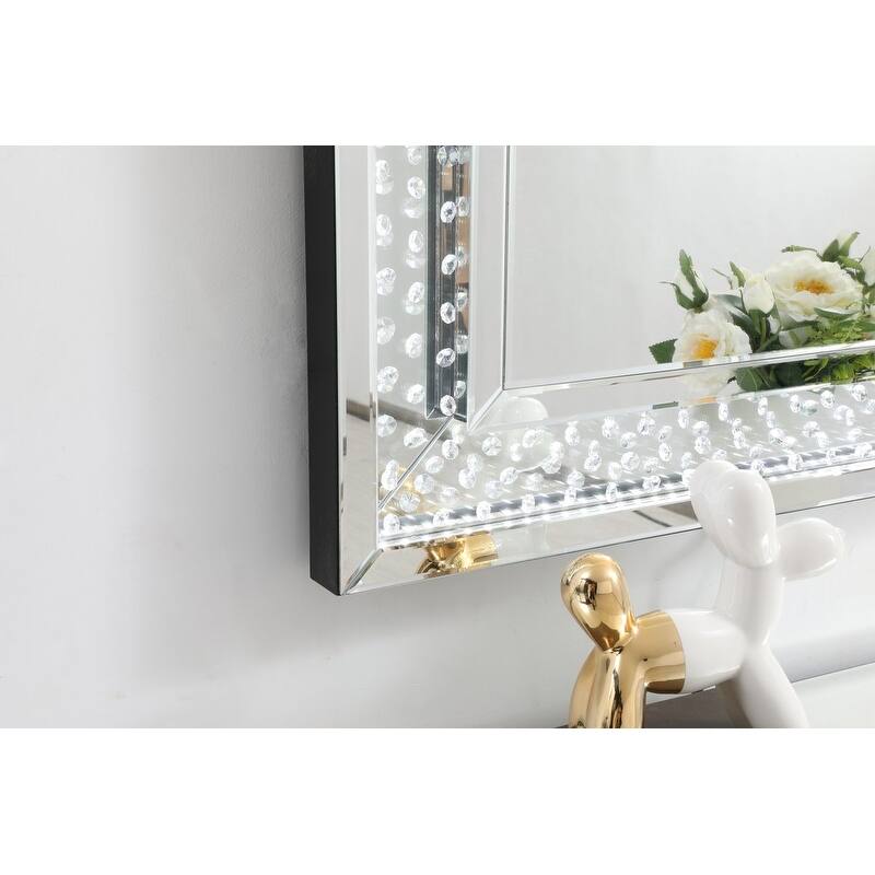 River LED Crystal Mirror - Clear
