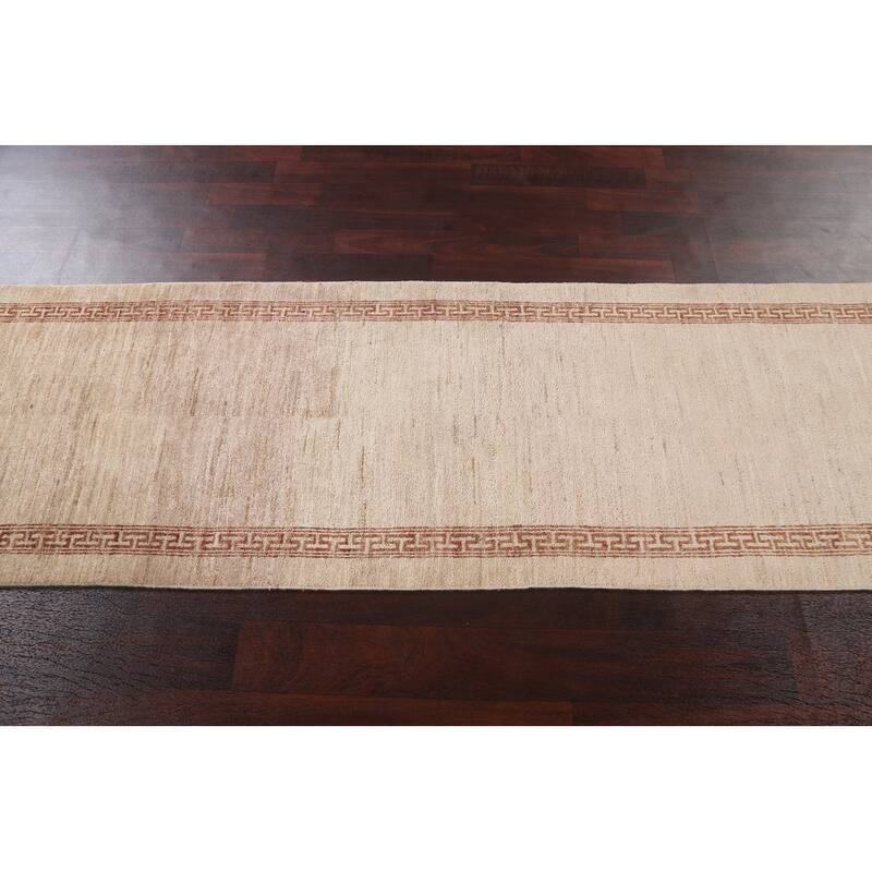 Gabbeh Kashkoli Oriental Wool Runner Rug Hand-knotted Staircase Carpet - 2'4" x 10'6"