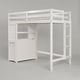 preview thumbnail 1 of 7, Furniture of America Elyra Modern Twin White Solid Pinewood Loft Bed with 3-Drawer Cabinet White