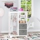 preview thumbnail 1 of 4, COSTARS Kids Dress up Storage with Mirror and Storage Bin,Play Armoire Dresser with Mirror, Pretend Storage Closet White - 2-drawer