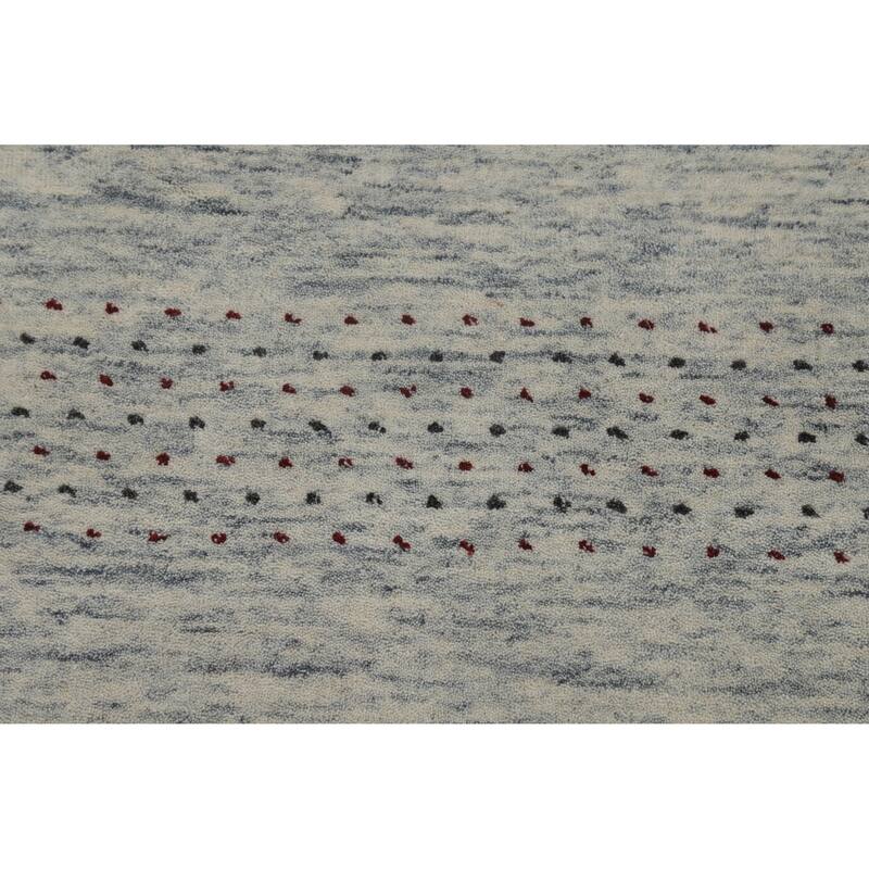 Hand Knotted Oriental 100% Wool Carpet Tribal Tribal Greys & Charcoal Gabbeh Area Rug - 10' 0'' X 8' 0''