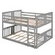 preview thumbnail 6 of 10, Full Over Full Bunk Bed with Solid Pine Wood Frame, Maximized Space, and Safety Guardrails