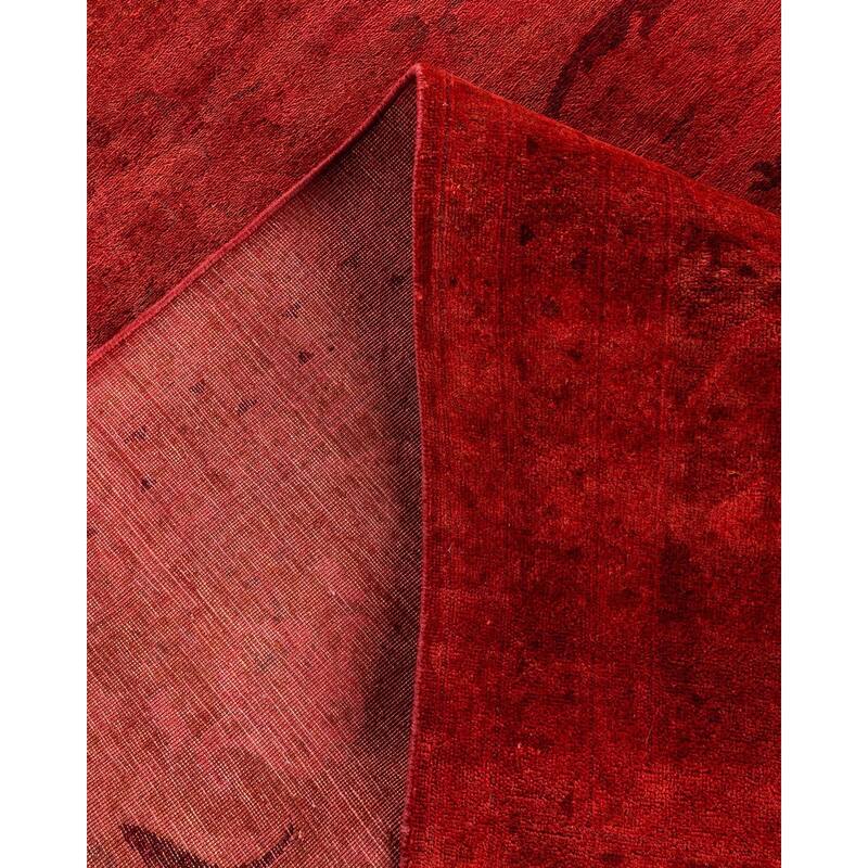 Contemporary Overdyed Wool Hand Knotted Area Rug - 9' 2" x 11' 10"