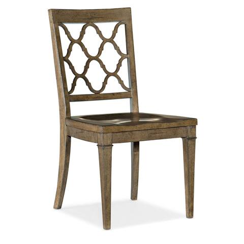Montebello Wood Seat Side Chair, Carob Brown - 20"W x 38.25"H x 24.25"D