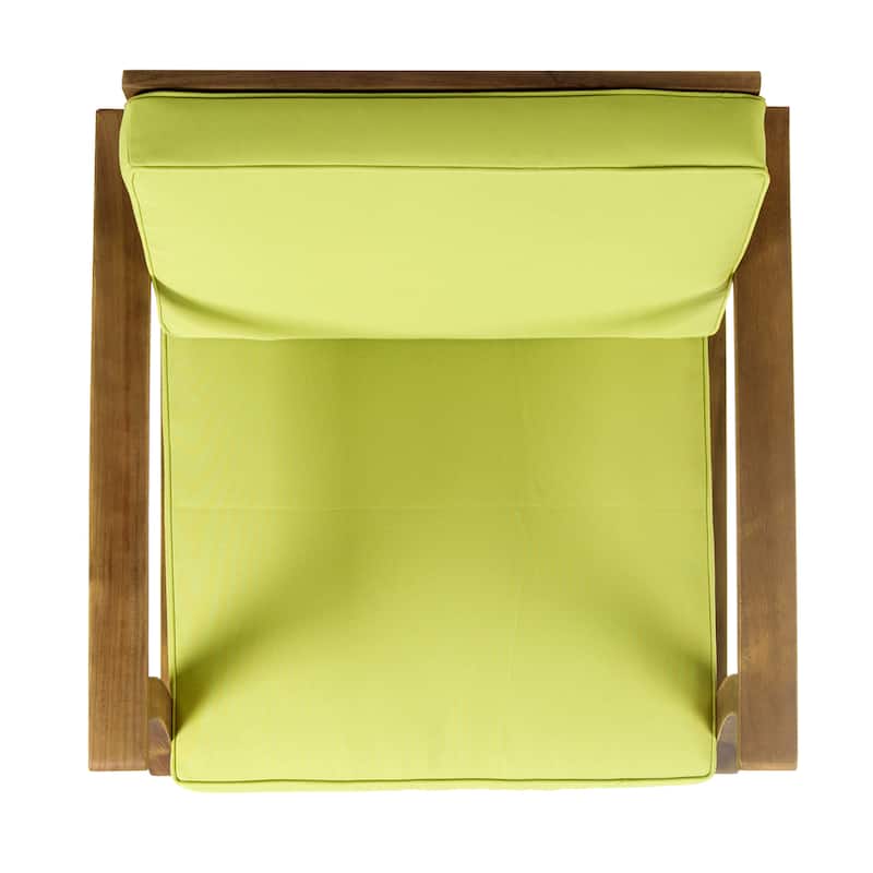 Exquisite Acacia Wood Club Chair with Water-Resistant Cushion