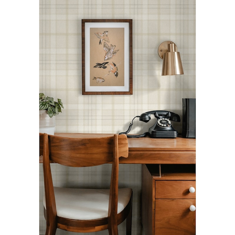 Seabrook Designs Tailor Plaid Prepasted Wallpaper