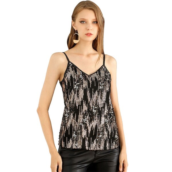 sequin spaghetti strap top