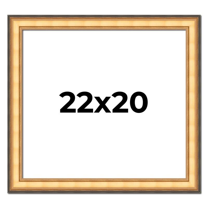 22x20 Frame Gold Plein Aire Solid Wood Picture Frame Width 2 Inches |