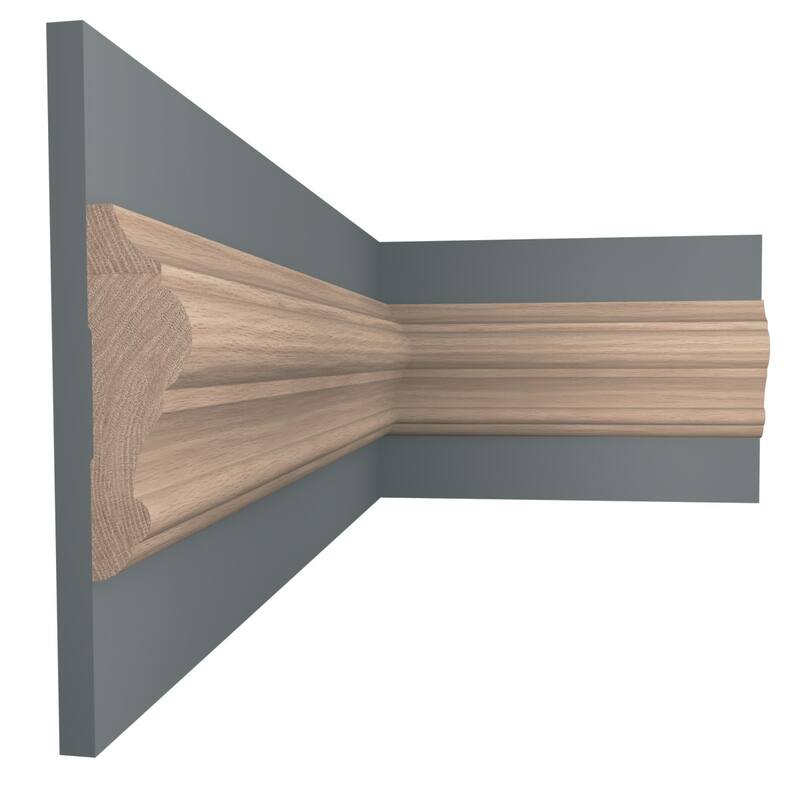 WM397 1-in D x 3-1/2-in W x 96-in L Americraft Solid Hardwood Stain Grade Chair Rail Moulding