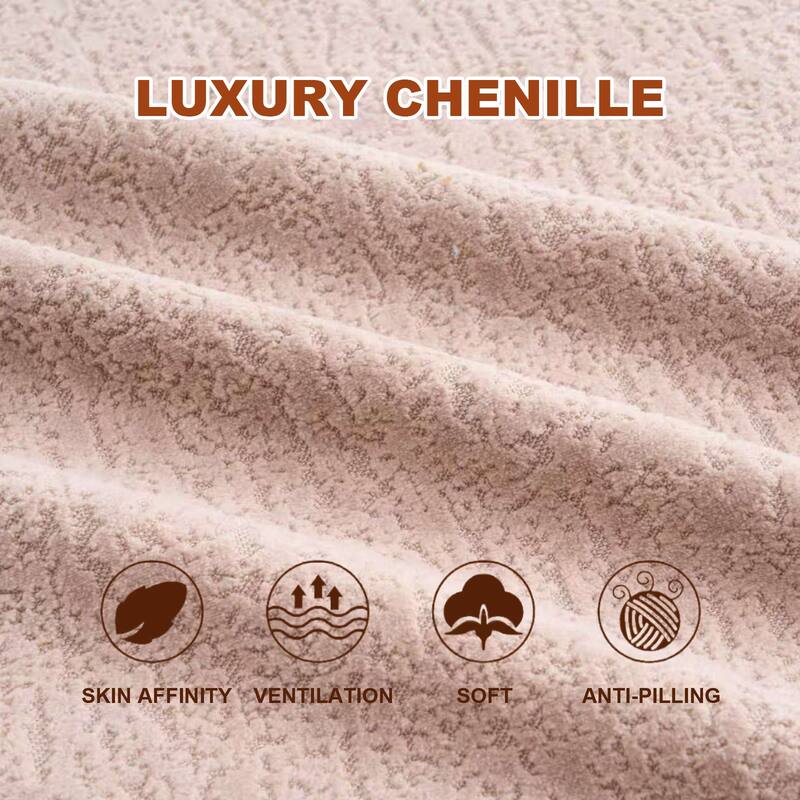 Yin-Yang Design Single Chaise Couch S-curved Chenille Sofa, Purchase 2pc for Combination into Tai Chi Round Sleeper Sofa Bed