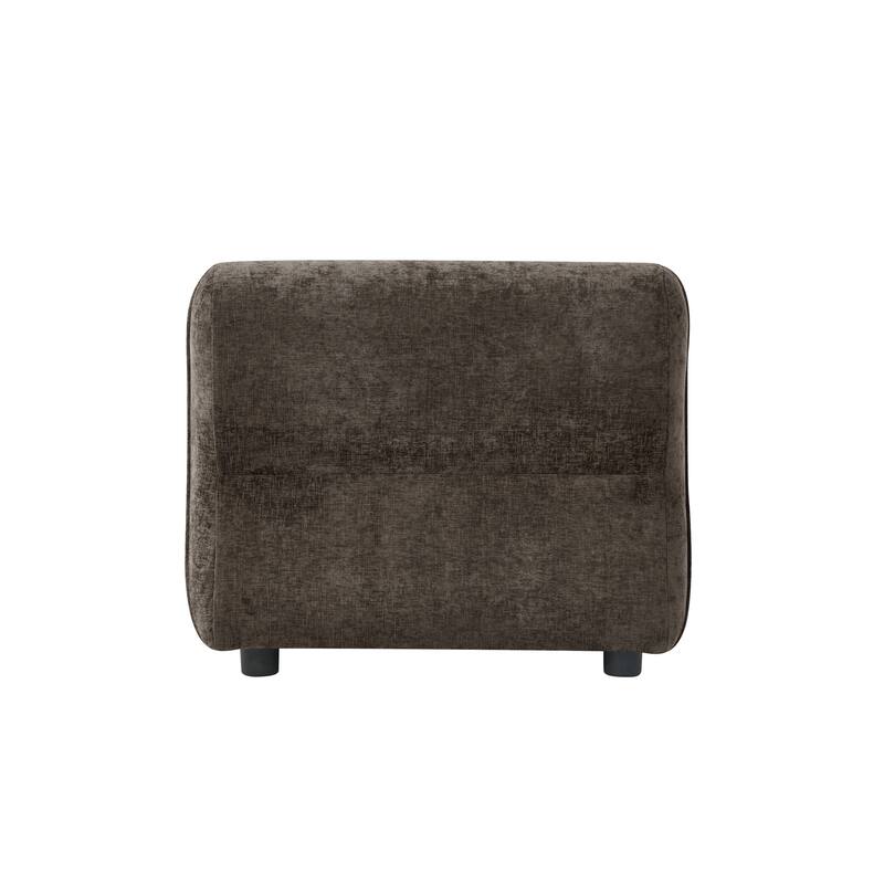 Christopher Knight Home - Marcella Modern Plush Upholstered Accent Chair with Curved Padded Back and Non-slip Feet