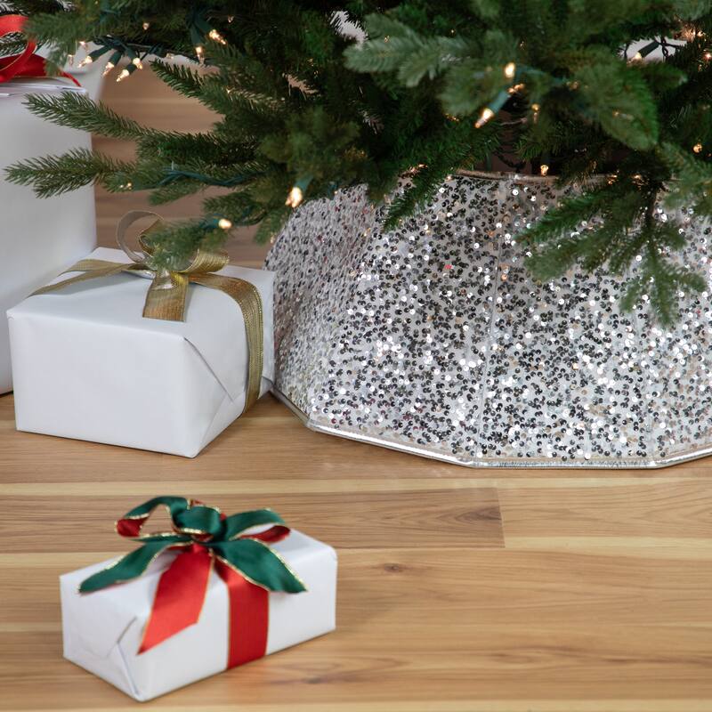 26" Sequins Hexagonal Christmas Tree Collar