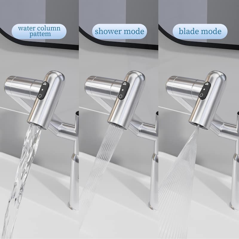 Bathroom Sink Faucet with Temperature Display