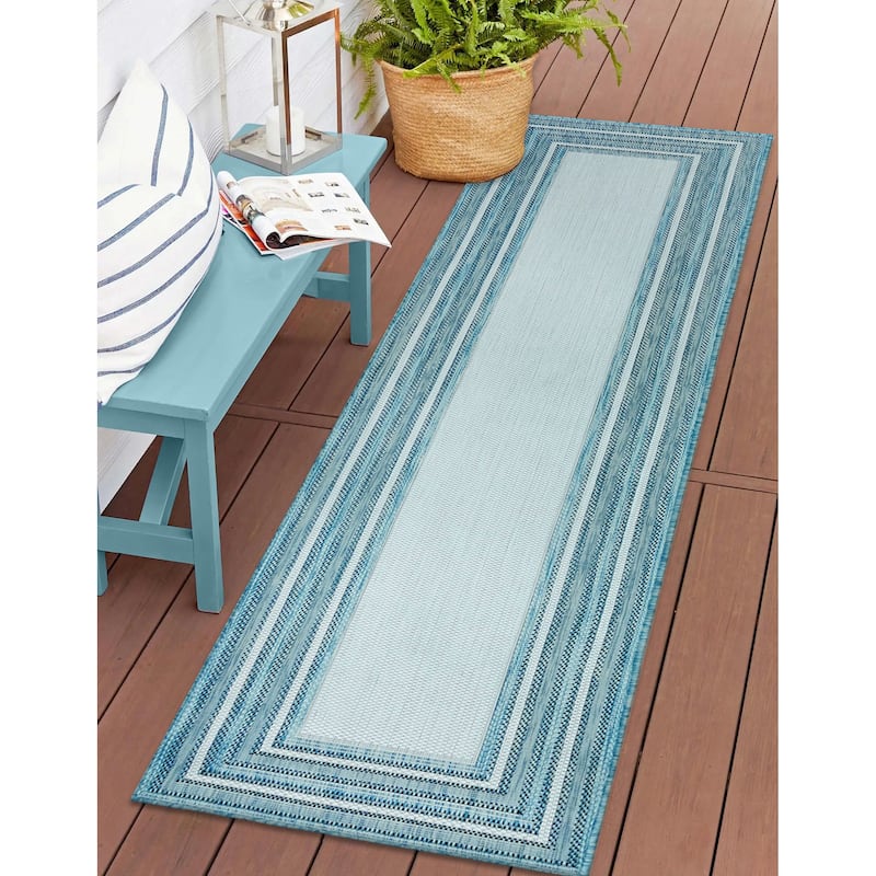 Liora Manne Carmel Multi Border Indoor/ Outdoor Area Rug