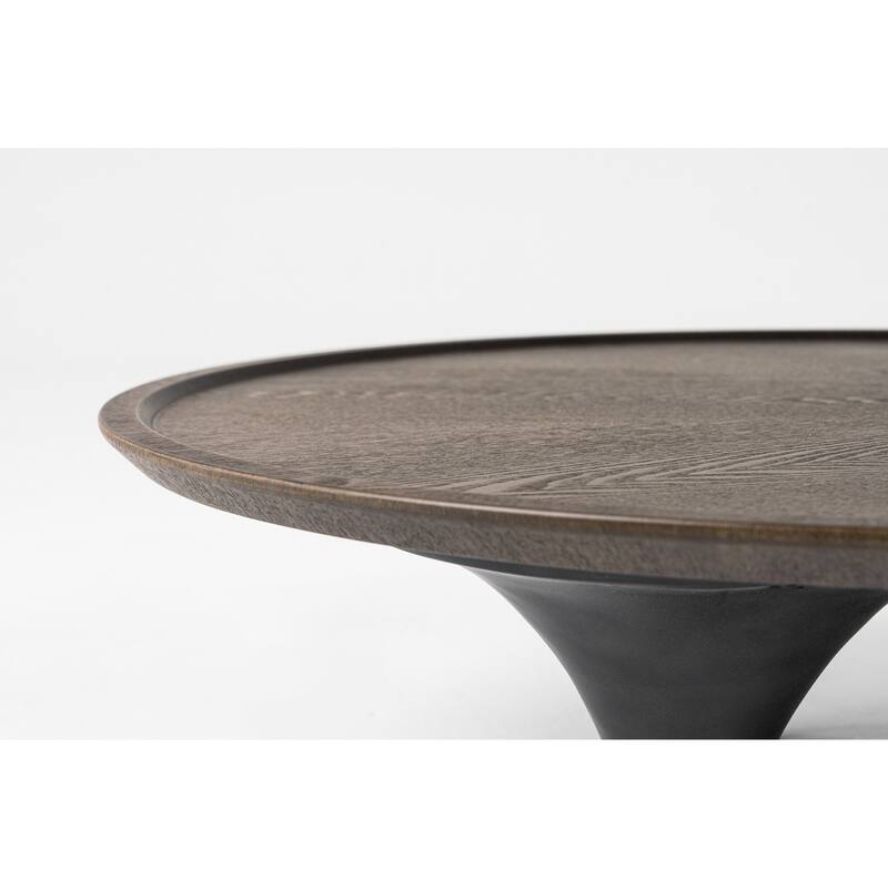Modrest Beulah Modern Free Form Dark Ash Coffee Table