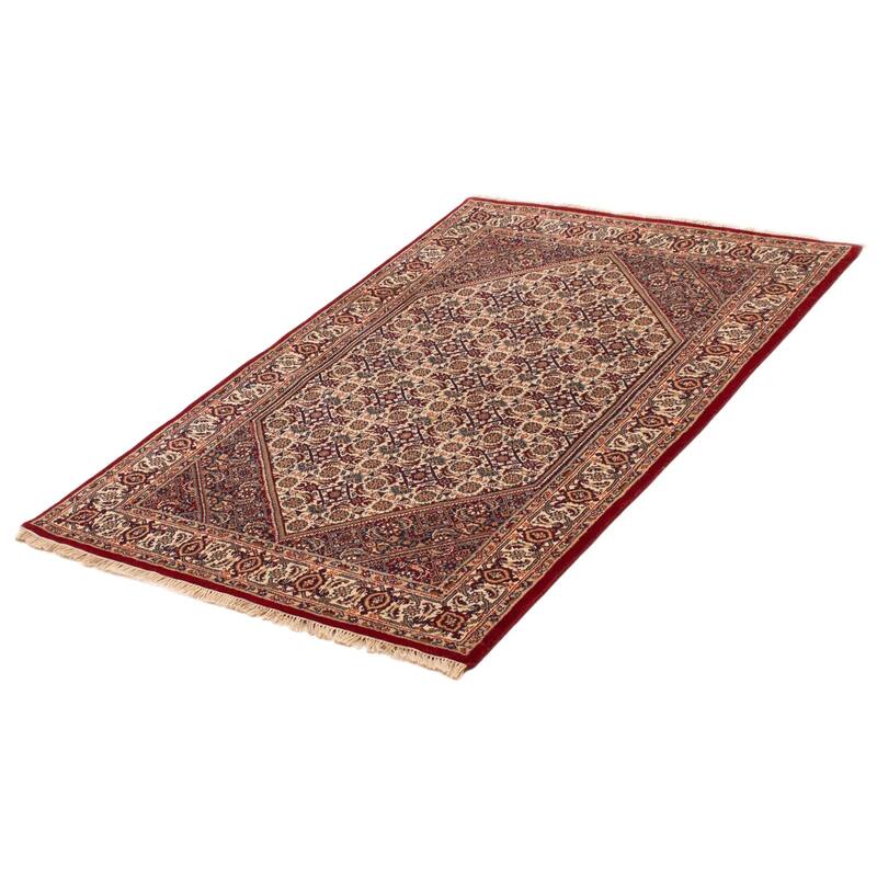 ECARPETGALLERY Hand-knotted Bijar Cream Wool Rug - 4'3 x 6'5