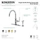 preview thumbnail 11 of 45, Kingston Brass Whitaker Single-Handle Deck Mount Kitchen Faucet with Brass Sprayer