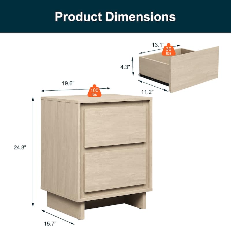 2-Drawer Dresser with Modern Design, Versatile Storage for Any Room