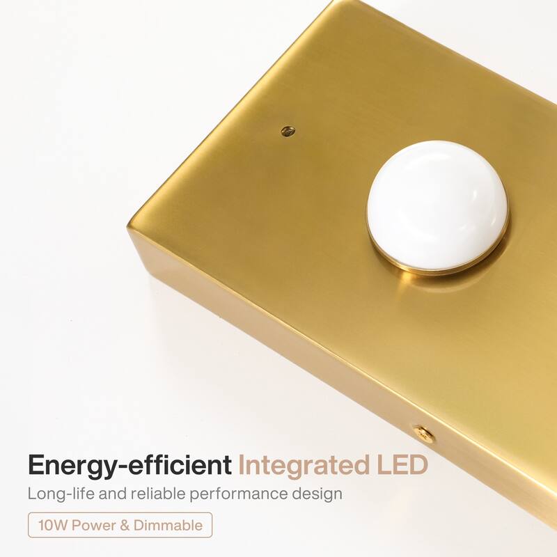 3-Light LED Bathroom Vanity Light with Rippled Glass Shade