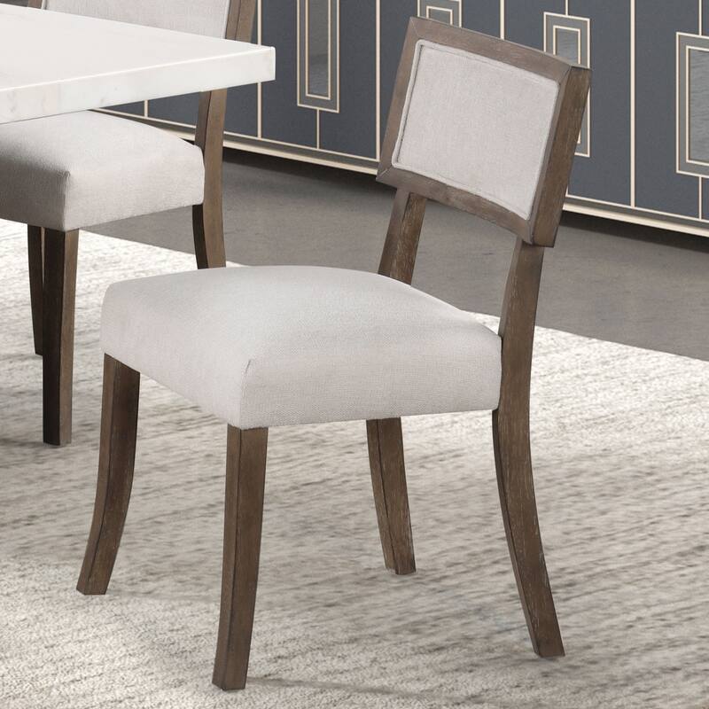 Furniture of America Evangeline Modern Dark Walnut Solid Wood Side Chairs (Set of 2)