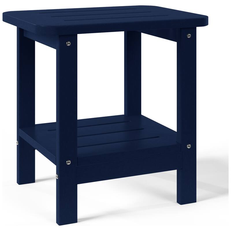 Brighton Outdoor Poly Two Shelf Side Table