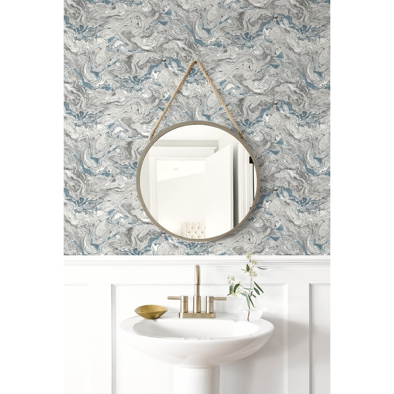 Luxe Haven Faux Marble Peel and Stick Wallpaper