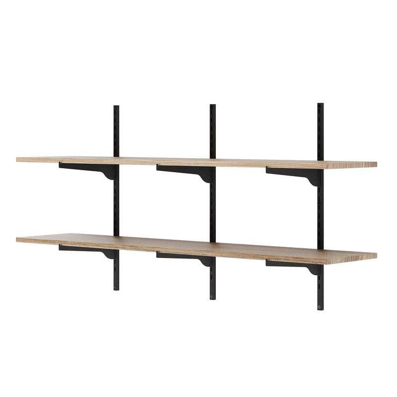 Wallniture Turin 48" Wall Mounted Shelves with Adjustable Brackets, Floating, Farmhouse & Boho Decor 2,3 or 4 Tier Options