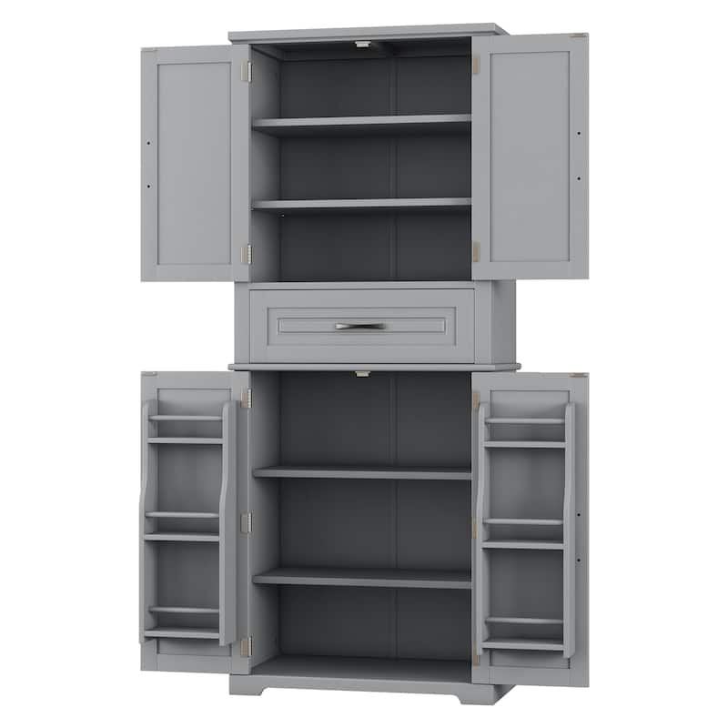 Roomfitters Bathroom Storage Cabinet with Multi-functional Storage, Drawer with Slide Rails and Adjustable Shelf