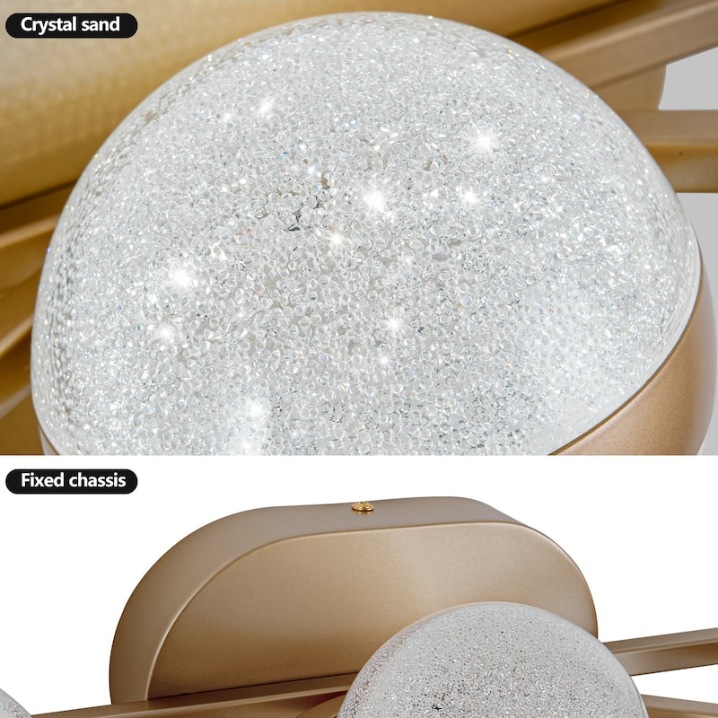 Bathroom Vanity Light, LED 3 Bulb Crystal Sand Acrylic Shades, Wall Mounted Decorative Lighting Fixture