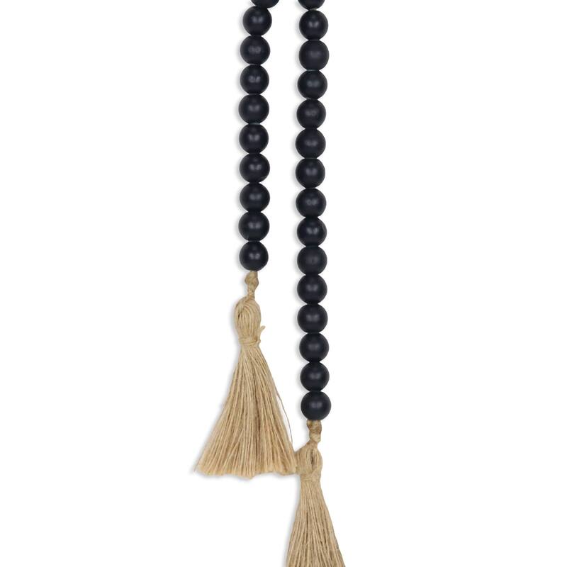 Akaida Dark Blue Wooden Bead Tassel Decor