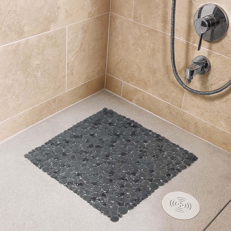 Bubbles Non-Slip Square Shower Mat 20 L X 20 W