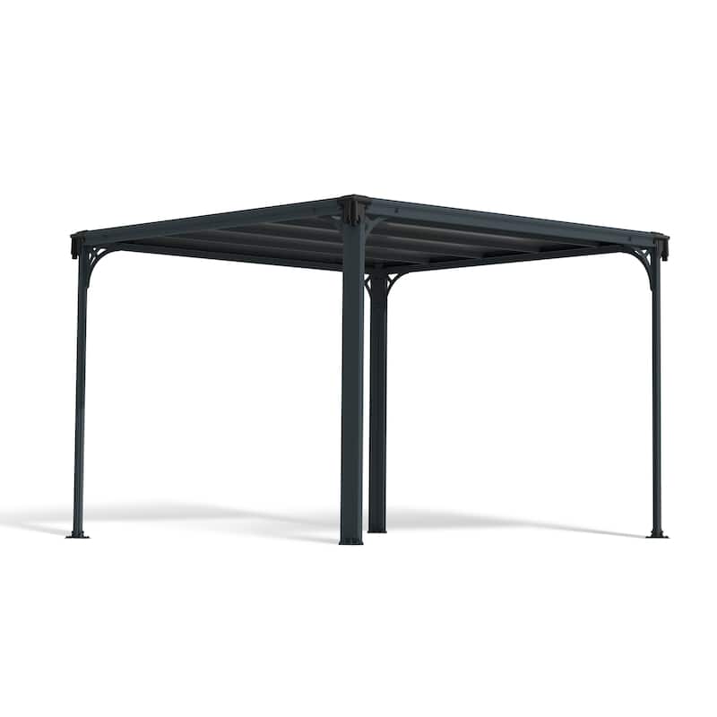 Milano 10 ft. x 10 ft. Gray/Grey Outdoor Gazebo