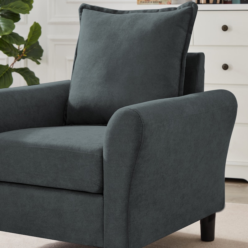 Modern Accent Chair Comfy Upholstered Armchair for Living Room