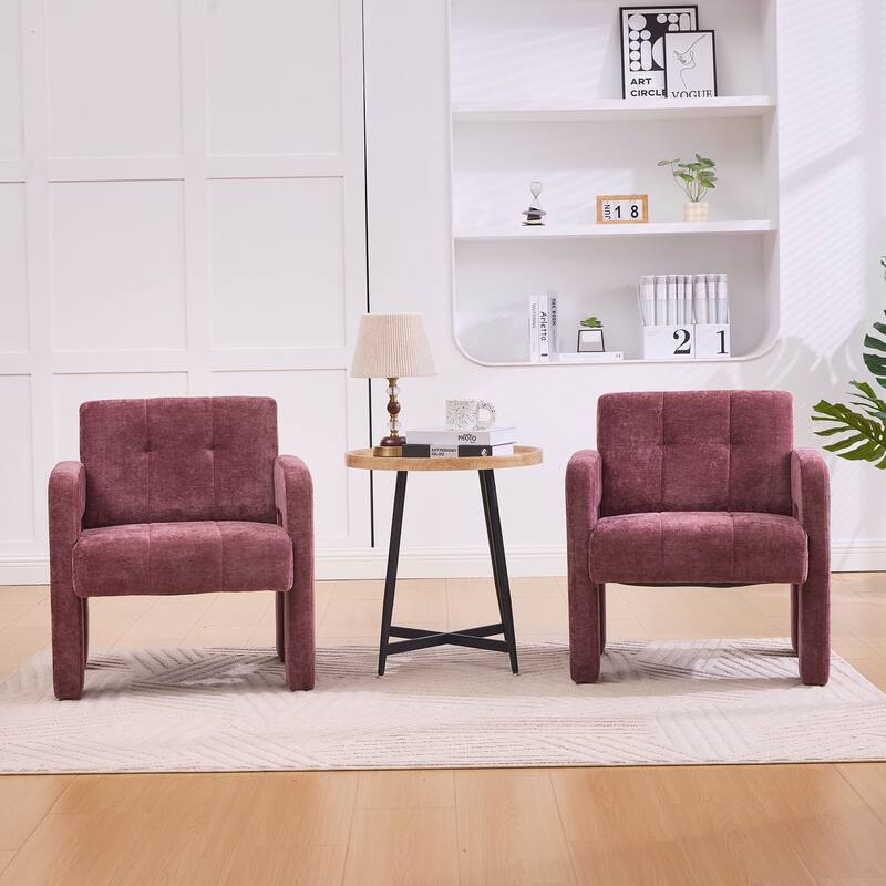 Modern Minimalist Casual Single Armchair Living Room, Bedroom, Office Area Upholstered Chair Comfortable Padded Armchair