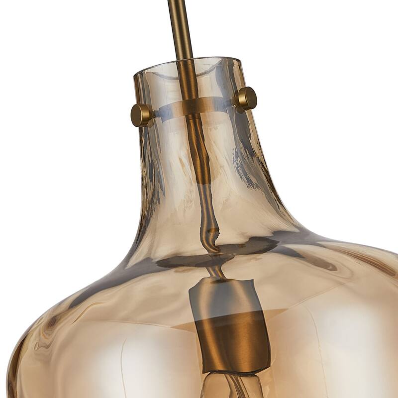 Modern Clear Water Glass Jar Pendant Light For Over Dining Room Table