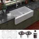 preview thumbnail 3 of 61, Karran Farmhouse Apron Front Quartz Double Bowl Kitchen Sink Kit