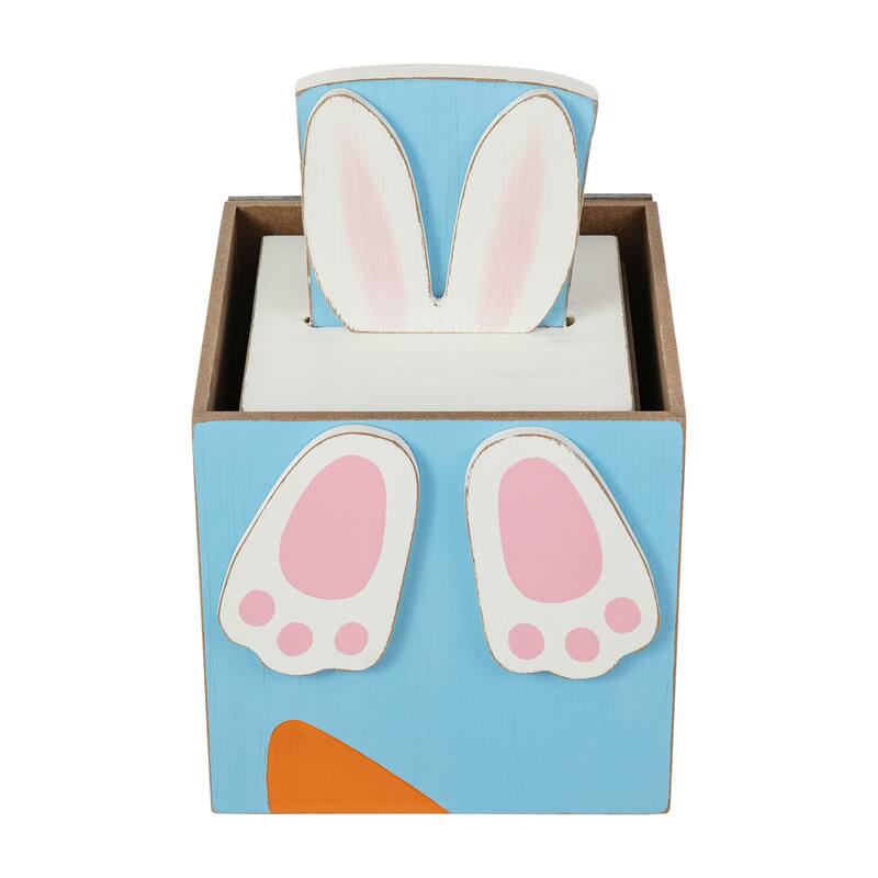 Glitzhome 24"H Double Sided Wooden Porch Decor Easter and July 4th