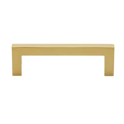 GlideRite 3-3/4 in. Center Gold Solid Square Bar Pulls (25-Pack) - Brass Gold