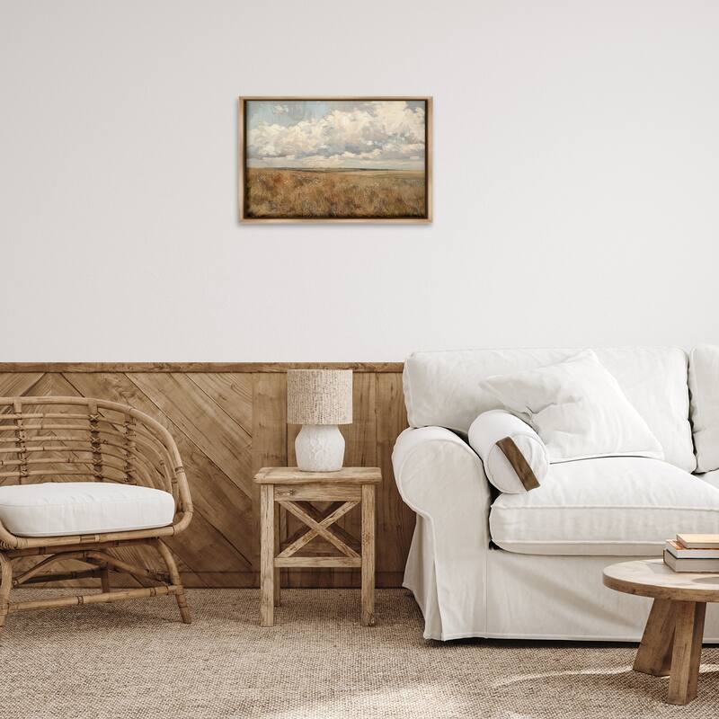 Stupell Wide Open Farm Field Framed Floater Canvas Wall Art Design By LSR Creative Studio