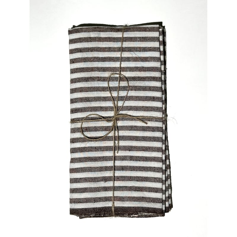 Caravan Ticking Stripe Napkins - Set of 4