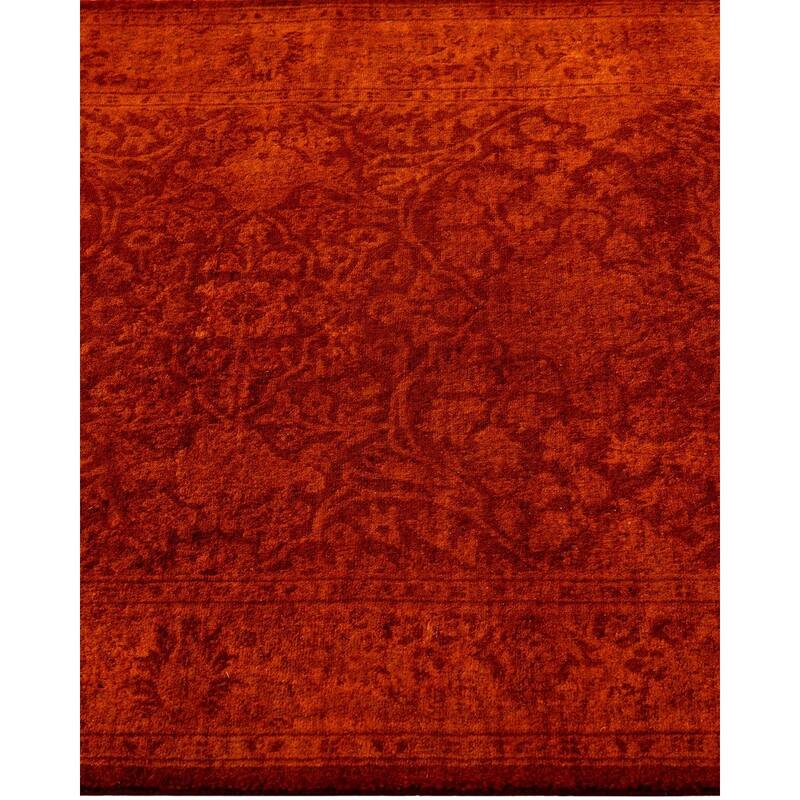 Fine Vibrance One-of-a-Kind Hand-Knotted Runner Rug - Gold, 2' 7" x 12' 4" - 2' 7" x 12' 4"