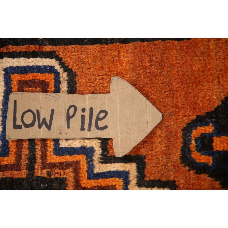 Hand Knotted Oriental 100% Wool Carpet Traditional Tribal Oranges & Rust Lori Area Rug - 7' 4'' X 4' 0''