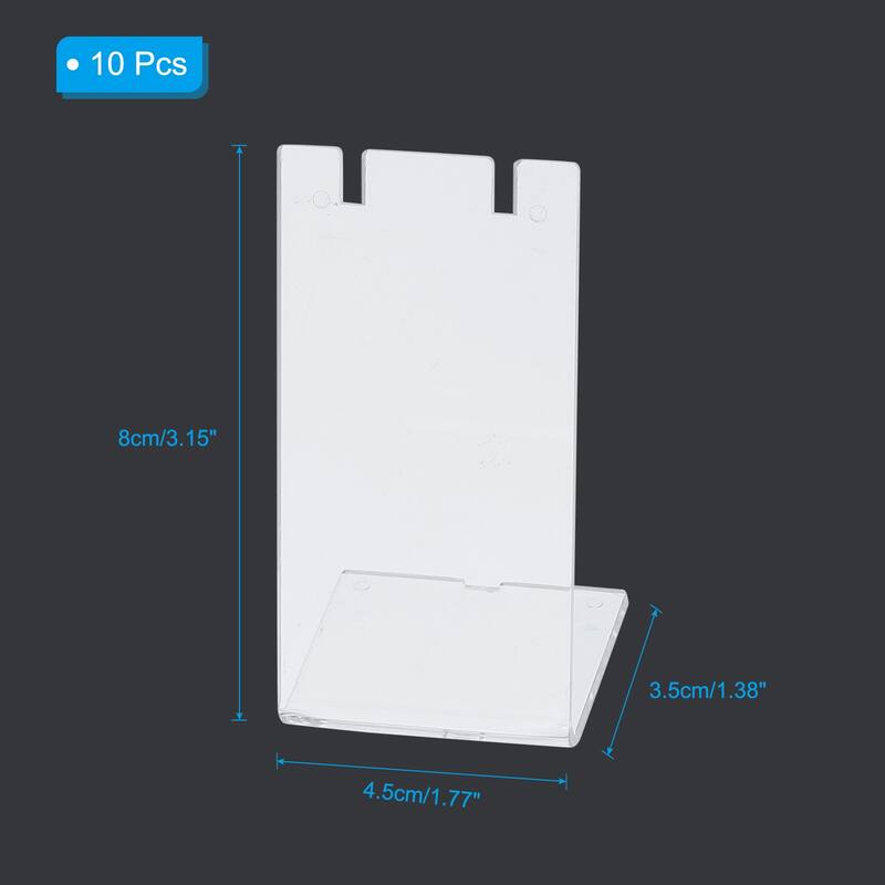 10pcs Earring Display Stand,Acrylic Earring Holder L Rack - Transparent