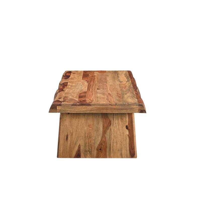 Avenue 2-piece Live Edge Solid Wood Living Room Table Set