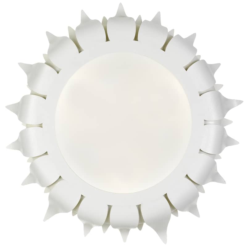 Broche 3 Light Matte White Flush Mount Ceiling Lamp - 16'' W x 5.5'' H