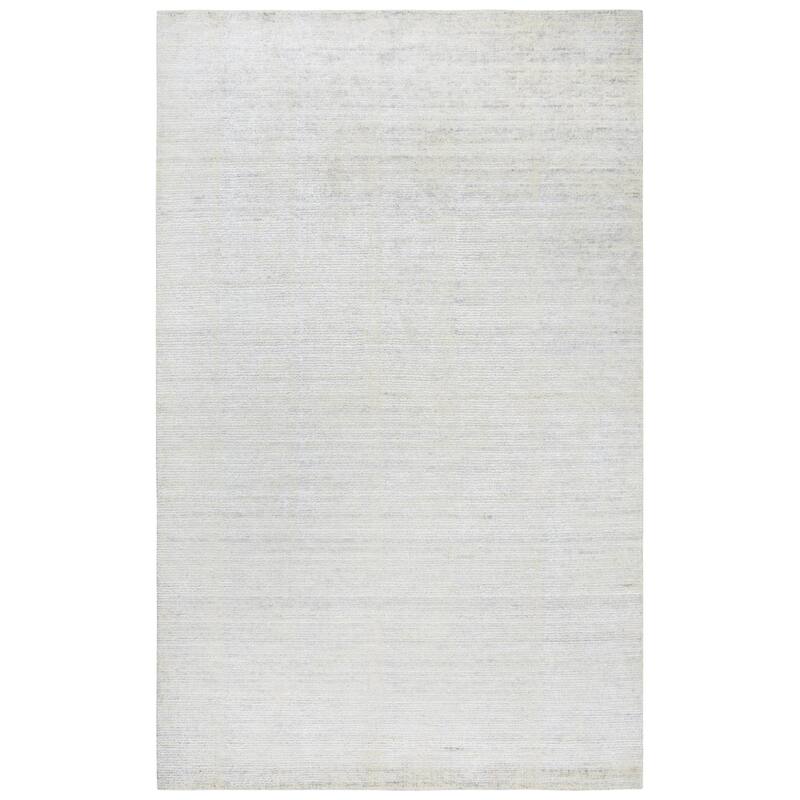 Alora Decor Demure Solid Grey Hand-tufted Wool Blend Rug - 9' x 12' - Silver