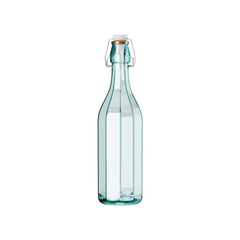Amici Home Faceted Hermetic Glass Bottle - 17 oz (Medium)