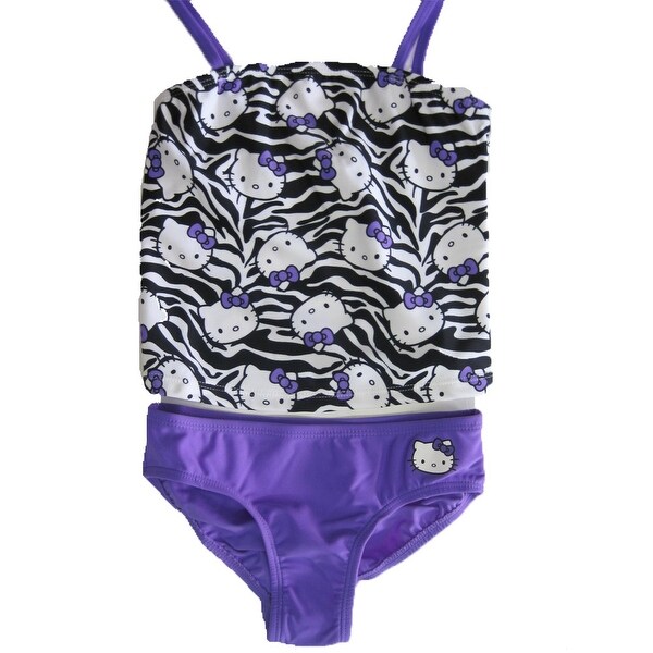 Shop Hello Kitty Little Girls Purple Zebra Print 2Pc ...