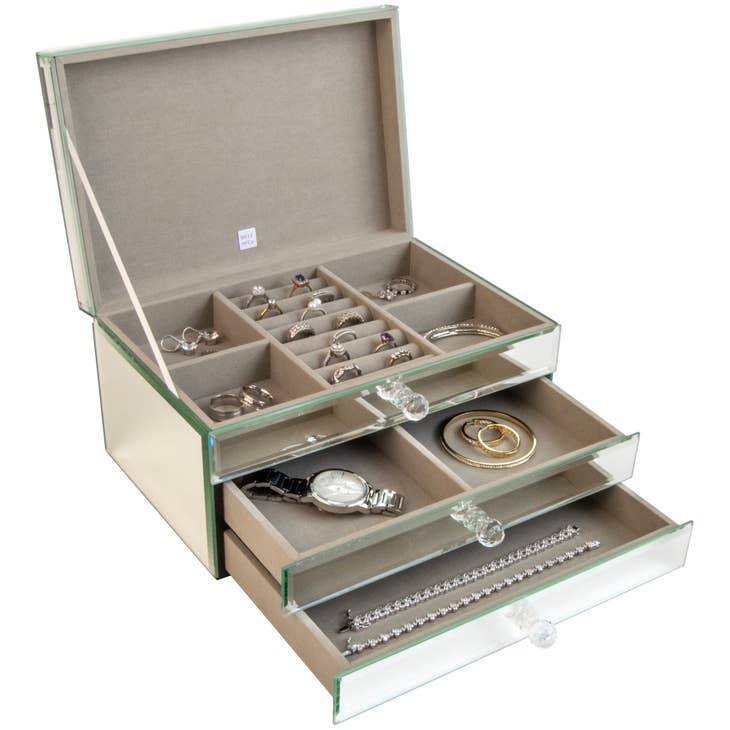 Mele and Co Maxine Mirrored Jewelry Box Bed Bath & Beyond 39521857